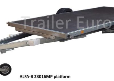 ALFA-B univerzális platós alsó kerekes egytengelyes fékes utánfutó
